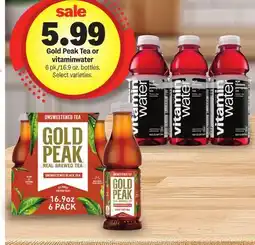 Meijer Gold Peak Tea or vitaminwater offer