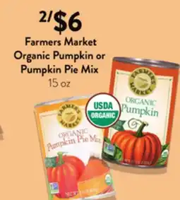 Fresh Thyme Farmers Market Organic Pumpkin or Pumpkin Pie Mix offer