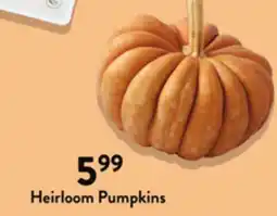 Fresh Thyme Heirloom Pumpkins offer