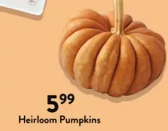 Fresh Thyme Heirloom Pumpkins offer