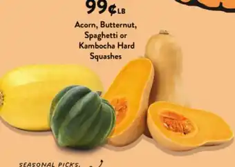 Fresh Thyme Acorn, Butternut, Spaghetti or Kambocha Hard Squashes offer