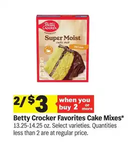 Meijer Betty Crocker Favorites Cake Mixes offer