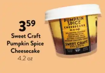 Fresh Thyme Sweet Craft Pumpkin Spice Cheesecake offer