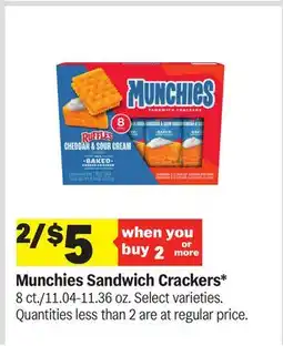 Meijer Munchies Sandwich Crackers offer