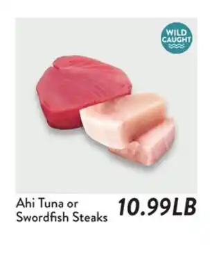 Fresh Thyme Ahi Tuna or Swordfish Steaks offer
