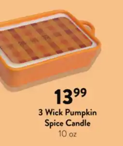 Fresh Thyme 3 Wick Pumpkin Spice Candle offer