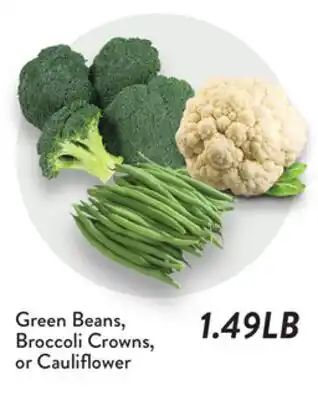 Fresh Thyme Green Beans, Broccoli Crowns, or Cauliflower offer