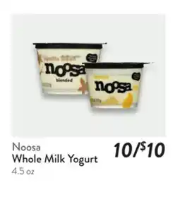 Fresh Thyme Noosa Whole Milk Yogurt offer