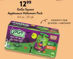 Fresh Thyme GoGo Squeez Applesauce Halloween Pack offer