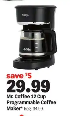 Meijer Mr. Coffee 12 Cup Programmable Coffee Maker offer