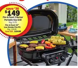 Meijer Fire & Feast 2 Burner Portable Gas Grill offer