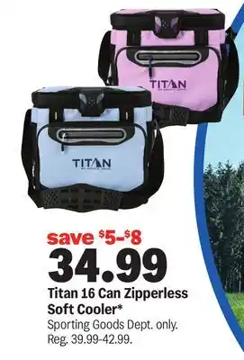 Meijer Titan 16 Can Zipperless Soft Cooler offer