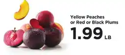 Food 4 Less Yellow Peaches or Red or Black Plums offer