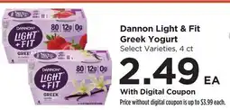 Food 4 Less Dannon Light & Fit Greek Yogurt offer