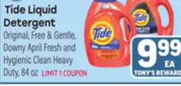 Tony’s Fresh Market Tide Liquid Detergent offer
