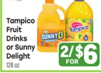 Tony’s Fresh Market Tampico Fruit Drinks or Sunny Delight offer