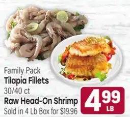 Tony’s Fresh Market Tilapia Fillets 30/40 ct, Raw Head-On Shrimp offer