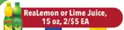 Tony’s Fresh Market ReaLemon or Lime Juice offer
