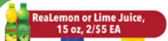 Tony’s Fresh Market ReaLemon or Lime Juice offer