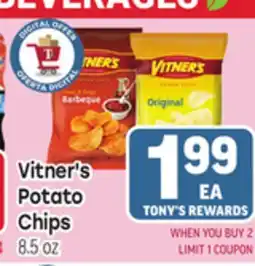 Tony’s Fresh Market Vitner's Potato Potato Chips offer