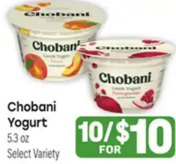 Tony’s Fresh Market Chobani Yogurt offer
