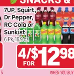 Tony’s Fresh Market 7UP, Squirt, 7UP, Squirt, Dr Pepper, or RC Cola or Sunkist offer