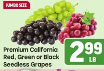 Tony’s Fresh Market Premium California Red, Green or Black Seedless Grapes offer