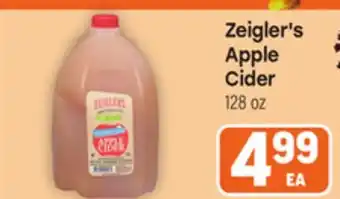 Tony’s Fresh Market Zeigler's Apple Cider offer