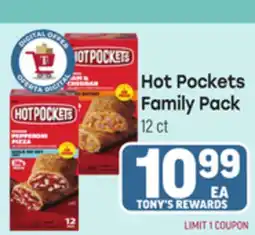 Tony’s Fresh Market Hot Pockets Family Pack offer
