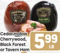 Tony’s Fresh Market Cedar Hollow, Cherrywood, Black Forest or Tavern Ham offer