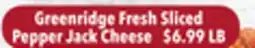 Tony’s Fresh Market Greenridge Fresh Sliced Pepper Jack Cheese offer