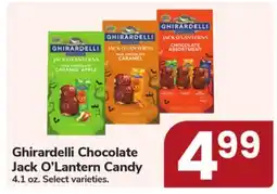 Jewel-Osco Ghirardelli Chocolate Jack O'Lantern Candy offer