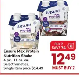 Jewel-Osco Ensure Max Protein Nutrition Shake offer