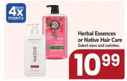 Jewel-Osco Herbal Essences or Native Hair Care offer
