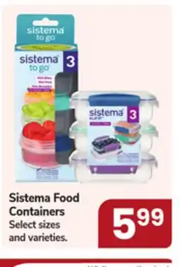 Jewel-Osco Sistema Food Containers offer