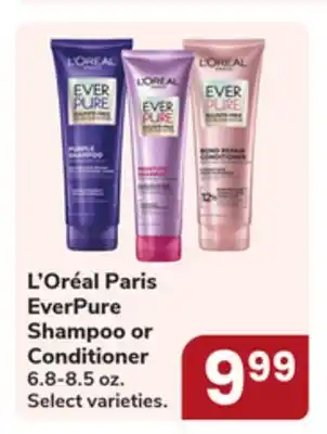 Jewel-Osco L'Oréal Paris EverPure Shampoo or Conditioner offer
