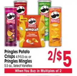 Jewel-Osco Pringles Potato Crisps 4.9-5.5 oz. or Pringles Mingles 5.5 oz offer