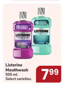 Jewel-Osco Listerine Mouthwash offer