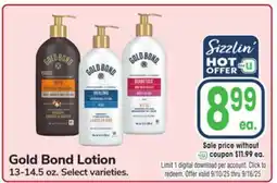 Jewel-Osco Gold Bond Lotion offer