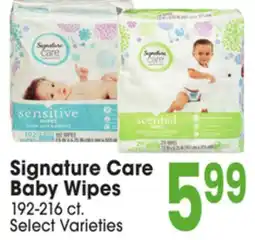Jewel-Osco Signature Care Baby Wipes offer