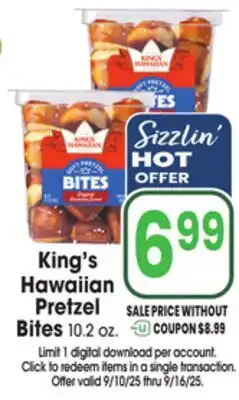 Jewel-Osco King's Hawaiian Pretzel Pretzel Bites Bites offer