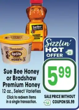 Jewel-Osco Sue Bee Honey or Bradshaw Premium Honey offer