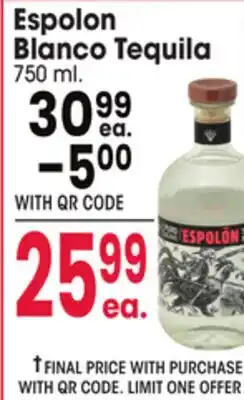 Jewel-Osco Espolon Blanco Tequila offer
