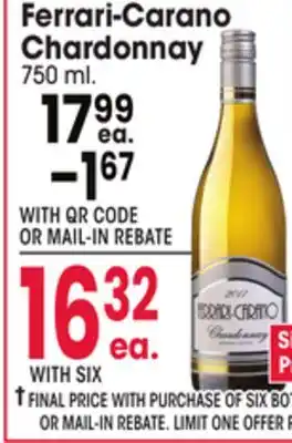 Jewel-Osco Ferrari-Carano Chardonnay offer