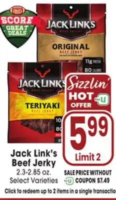 Jewel-Osco Jack Link's Beef Jerky offer