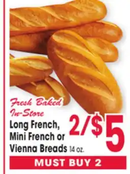 Jewel-Osco Long French, Mini French or Vienna Breads offer