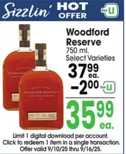Jewel-Osco Woodford Reserve offer