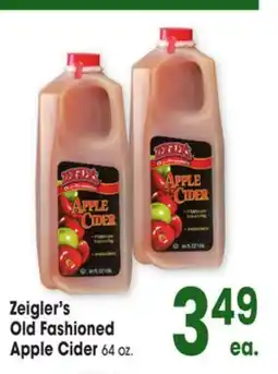 Jewel-Osco Zeigler's Old Fashioned Apple Cider offer