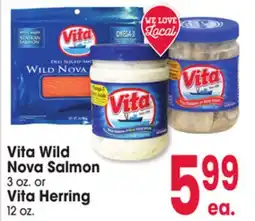 Jewel-Osco Vita Wild Nova Salmon 3 oz. or Vita Herring 12 oz offer