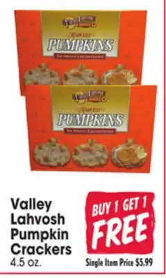 Jewel-Osco Valley Lahvosh Pumpkin Crackers offer